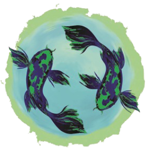 Blue Koi Hauling and Junk Removal Logo